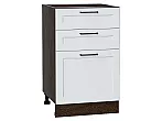 Шкаф нижний с 3-мя ящиками Барселона Белый Graphite 816*500*484