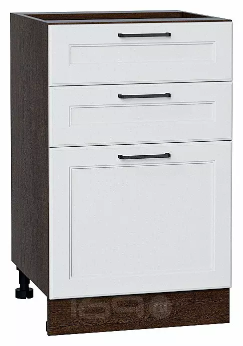 Шкаф нижний с 3-мя ящиками Барселона Белый Graphite 816*500*484