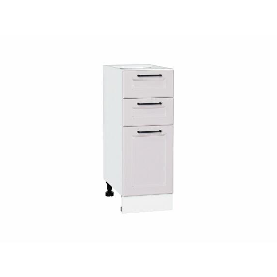 Шкаф нижний с 3-мя ящиками Барселона Кашемир Белый 816*300*484
