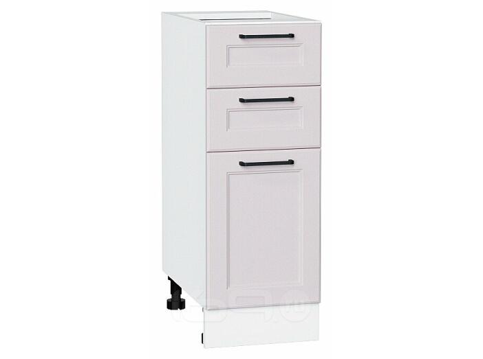 Шкаф нижний с 3-мя ящиками Барселона Кашемир Белый 816*300*484