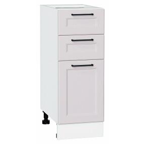 Шкаф нижний с 3-мя ящиками Барселона Кашемир Белый 816*300*484