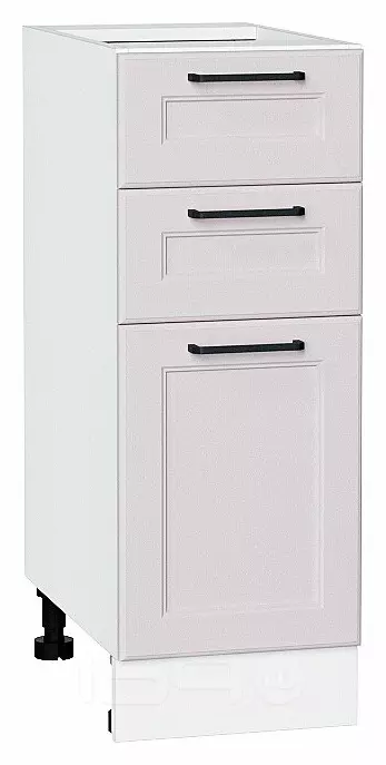 Шкаф нижний с 3-мя ящиками Барселона Кашемир Белый 816*300*484