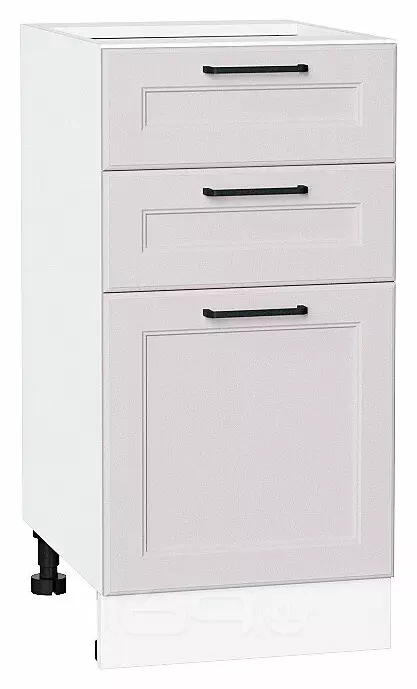 Шкаф нижний с 3-мя ящиками Барселона Кашемир Белый 816*400*484