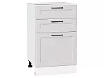Шкаф нижний с 3-мя ящиками Барселона Кашемир Белый 816*500*484