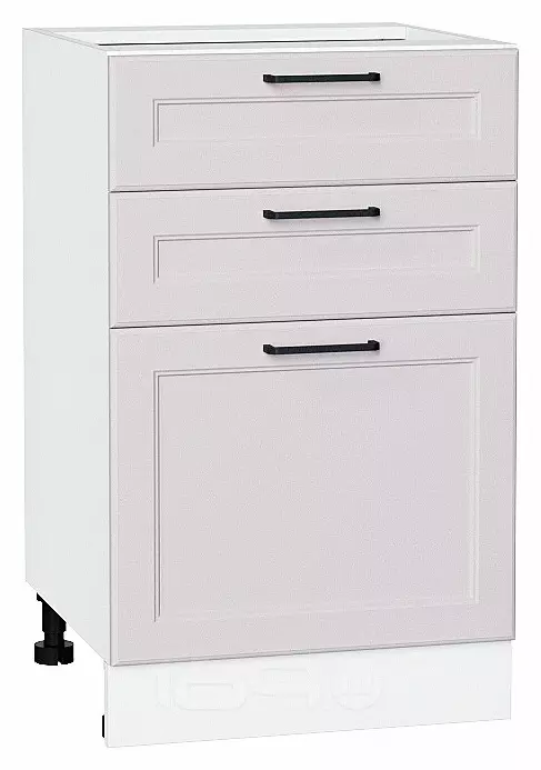 Шкаф нижний с 3-мя ящиками Барселона Кашемир Белый 816*500*484