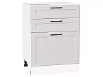 Шкаф нижний с 3-мя ящиками Барселона Кашемир Белый 816*600*484