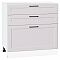 Шкаф нижний с 3-мя ящиками Барселона Кашемир Белый 816*800*484
