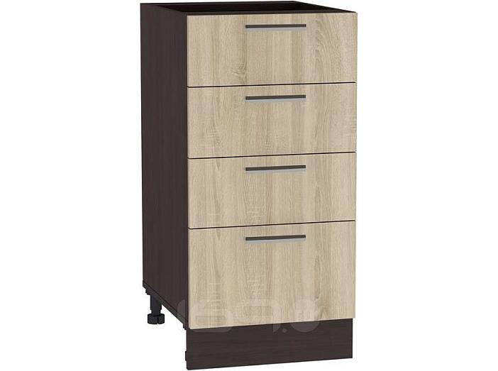 Шкаф нижний с 4-мя ящиками Брауни ШН 404 ЛДСП Дуб сонома Шкаф нижний с 4-мя ящиками Брауни ШН 404 ЛДСП Дуб сонома