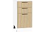 Шкаф нижний с 3-мя ящиками Эйр Real Oak/Белый 816*400*480