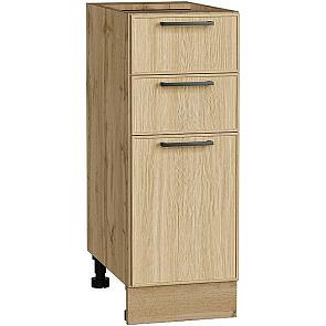 Шкаф нижний с 3-мя ящиками Эйр Real Oak/Дуб Вотан 816*300*480