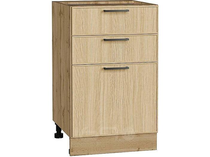 Шкаф нижний с 3-мя ящиками Эйр Real Oak/Дуб Вотан 816*500*480