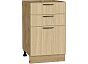 Шкаф нижний с 3-мя ящиками Эйр Real Oak/Дуб Вотан 816*500*480