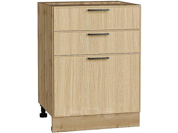 Шкаф нижний с 3-мя ящиками Эйр Real Oak/Дуб Вотан 816*600*480