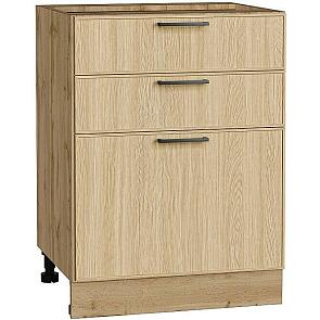 Шкаф нижний с 3-мя ящиками Эйр Real Oak/Дуб Вотан 816*600*480