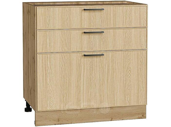 Шкаф нижний с 3-мя ящиками Эйр Real Oak/Дуб Вотан 816*800*480
