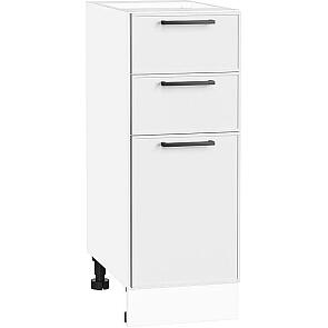 Шкаф нижний с 3-мя ящиками Эйр White Silk/Белый 816*300*480
