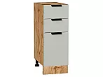 Шкаф нижний с 3-мя ящиками Евро Агат Дуб Вотан 816*300*478