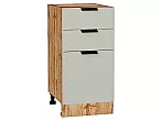 Шкаф нижний с 3-мя ящиками Евро Агат Дуб Вотан 816*400*478