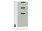 Шкаф нижний с 3-мя ящиками Евро Лайн Агат / Белый 816*300*478