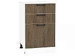 Шкаф нижний с 3-мя ящиками Флэт Brown Casella Oak 2S/Белый 816*500*478