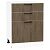 Шкаф нижний с 3-мя ящиками Флэт Brown Casella Oak 2S/Белый 816*600*478