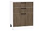Шкаф нижний с 3-мя ящиками Флэт Brown Casella Oak 2S/Белый 816*600*478