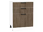 Шкаф нижний с 3-мя ящиками Флэт Brown Casella Oak 2S/Белый 816*600*478