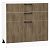 Шкаф нижний с 3-мя ящиками Флэт Brown Casella Oak 2S/Белый 816*800*478