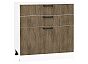 Шкаф нижний с 3-мя ящиками Флэт Brown Casella Oak 2S/Белый 816*800*478