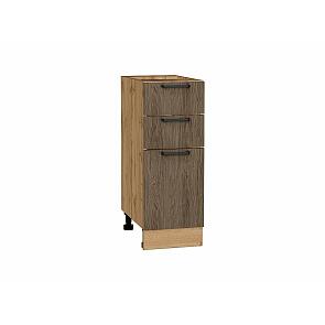 Шкаф нижний с 3-мя ящиками Флэт Brown Casella Oak 2S/Дуб Вотан 816*300*478