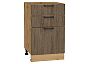 Шкаф нижний с 3-мя ящиками Флэт Brown Casella Oak 2S/Дуб Вотан 816*500*478