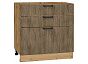Шкаф нижний с 3-мя ящиками Флэт Brown Casella Oak 2S/Дуб Вотан 816*800*478