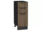 Шкаф нижний с 3-мя ящиками Флэт Brown Casella Oak 2S/Graphite 816*300*478