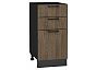 Шкаф нижний с 3-мя ящиками Флэт Brown Casella Oak 2S/Graphite 816*400*478