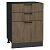 Шкаф нижний с 3-мя ящиками Флэт Brown Casella Oak 2S/Graphite 816*600*478