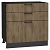 Шкаф нижний с 3-мя ящиками Флэт Brown Casella Oak 2S/Graphite 816*800*478