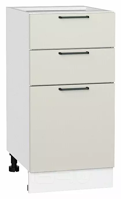 Шкаф нижний с 3-мя ящиками Флэт Cashmere In 2S/Белый 816*400*478