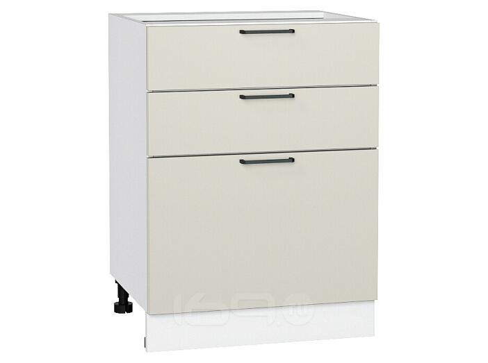 Шкаф нижний с 3-мя ящиками Флэт Cashmere In 2S/Белый 816*600*478