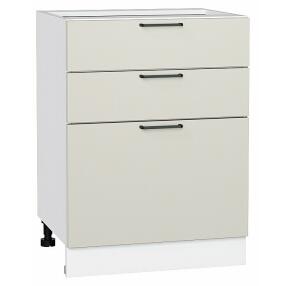 Шкаф нижний с 3-мя ящиками Флэт Cashmere In 2S/Белый 816*600*478