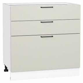Шкаф нижний с 3-мя ящиками Флэт Cashmere In 2S/Белый 816*800*478