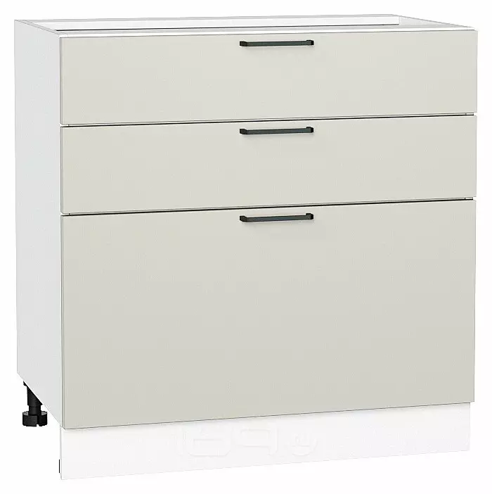 Шкаф нижний с 3-мя ящиками Флэт Cashmere In 2S/Белый 816*800*478