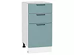Шкаф нижний с 3-мя ящиками Флэт Grey-green In 2S/Белый 816*400*478
