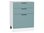 Шкаф нижний с 3-мя ящиками Флэт Grey-green In 2S/Белый 816*600*478