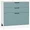 Шкаф нижний с 3-мя ящиками Флэт Grey-green In 2S/Белый 816*800*478 Шкаф нижний с 3-мя ящиками Флэт Grey-green In 2S/Белый 816*800*478