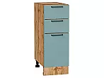 Шкаф нижний с 3-мя ящиками Флэт Grey-green In 2S/Дуб Вотан 816*300*478