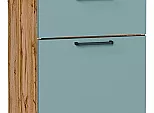 Шкаф нижний с 3-мя ящиками Флэт Grey-green In 2S/Дуб Вотан 816*400*478