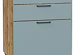 Шкаф нижний с 3-мя ящиками Флэт Grey-green In 2S/Дуб Вотан 816*600*478