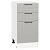 Шкаф нижний с 3-мя ящиками Флэт Light Grey In 2S/Белый 816*400*478
