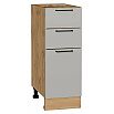 Шкаф нижний с 3-мя ящиками Флэт Light Grey In 2S/Дуб Вотан 816*300*478