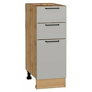 Шкаф нижний с 3-мя ящиками Флэт Light Grey In 2S/Дуб Вотан 816*300*478